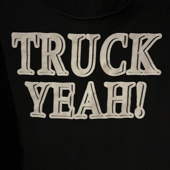 Crop wide neck oversized tee Truck Yeah - Picture 3 of 3